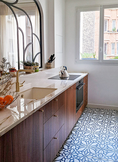 Projet de rénovation d'appartement à Saint Mandé. Cuisine après travail de design d'intérieur.
