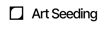 Logo d’Art Seeding, exposition en partenariat avec la galerie Hestia, qui représente Ombre d’Or à Dubaï