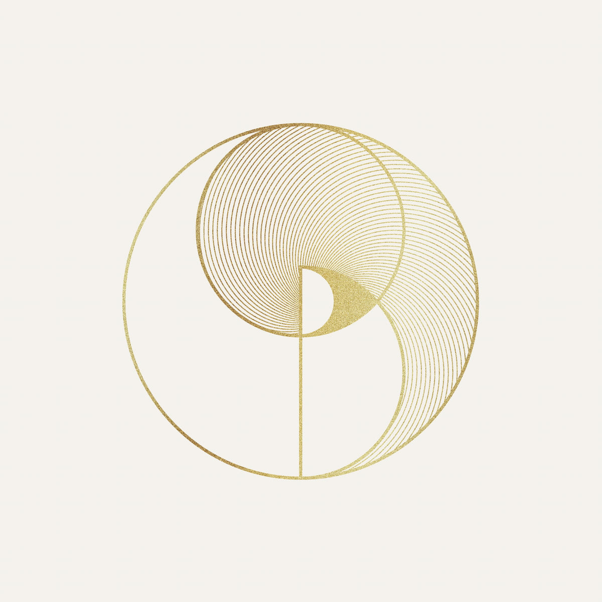 Logo doré Ombre d'Or, studio d'architecture holistique et atelier de céramique réunis.