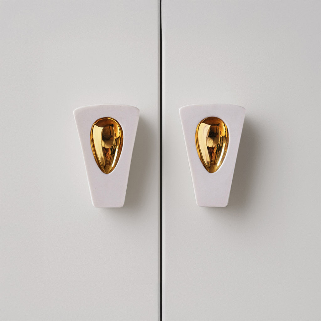  boutons de meubles ajna finition or vue de face. #couleur_or